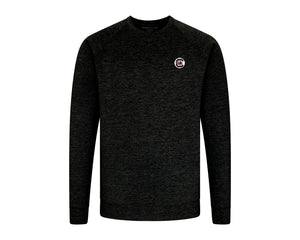 Holderness and Bourne Gamecock Crewneck Pullover: Black with White Circle