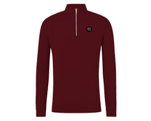 Load image into Gallery viewer, Holderness and Bourne Gamecock 1/4 Zip Pullover: Garnet with Black Circle
