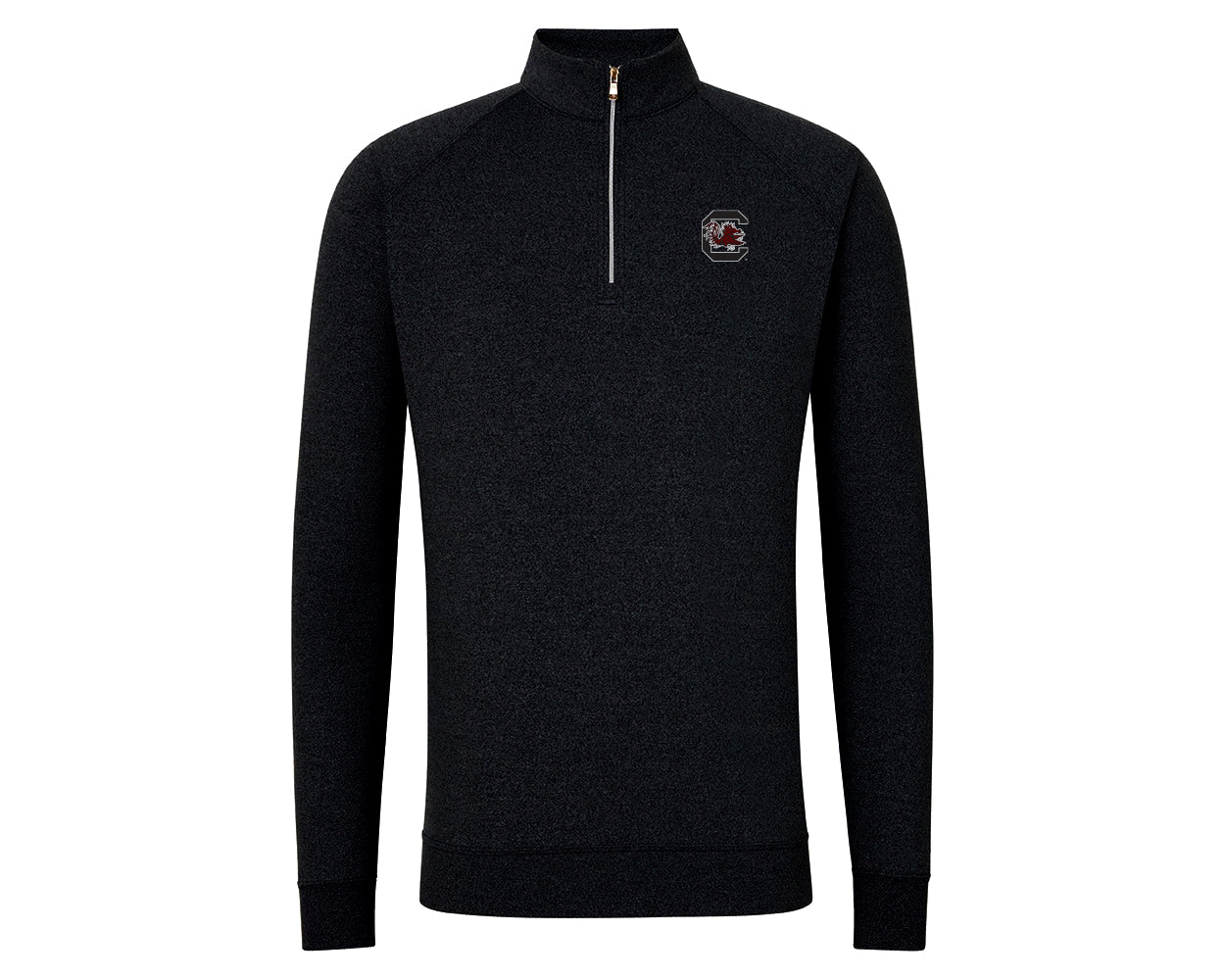 Holderness and Bourne Gamecock 1/4 Zip Pullover: Black with Block C