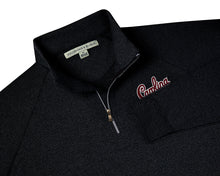 Load image into Gallery viewer, Holderness and Bourne Gamecock 1/4 Zip Pullover: Black with Script
