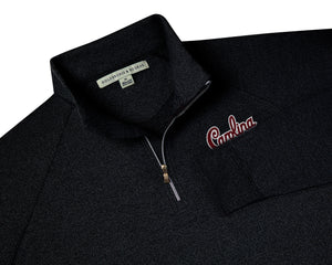 Holderness and Bourne Gamecock 1/4 Zip Pullover: Black with Script