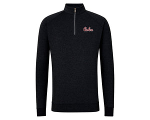 Holderness and Bourne Gamecock 1/4 Zip Pullover: Black with Script