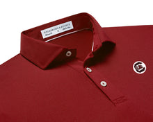 Load image into Gallery viewer, Holderness and Bourne Gamecock Polo: Garnet with White Circle
