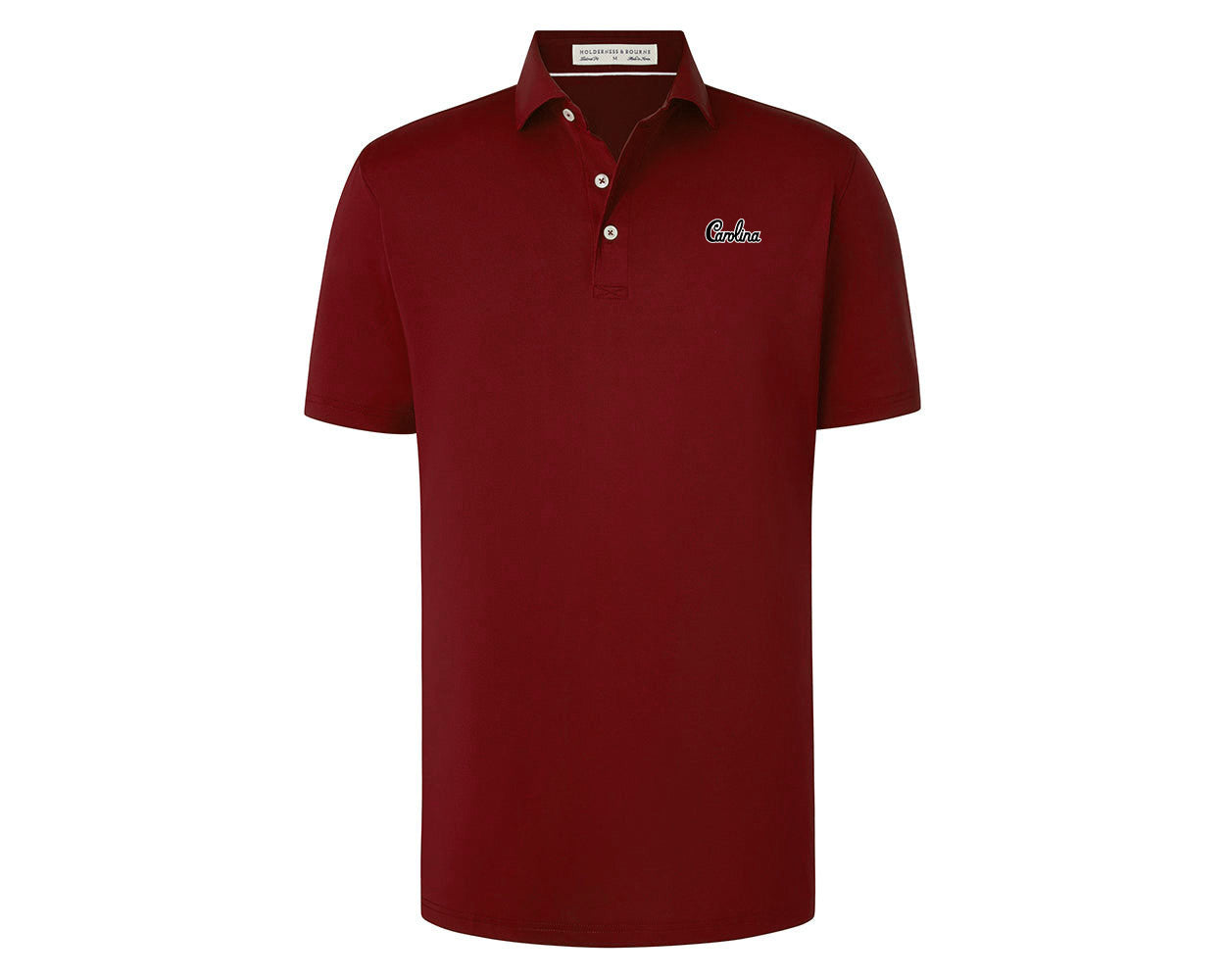 Holderness and Bourne Gamecock Polo: Garnet with Script