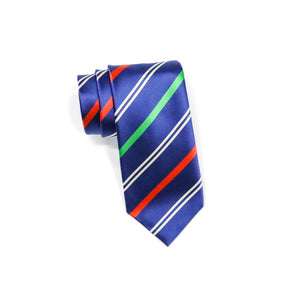 Robert Jensen Blue Green/Red/White Stripe Tie
