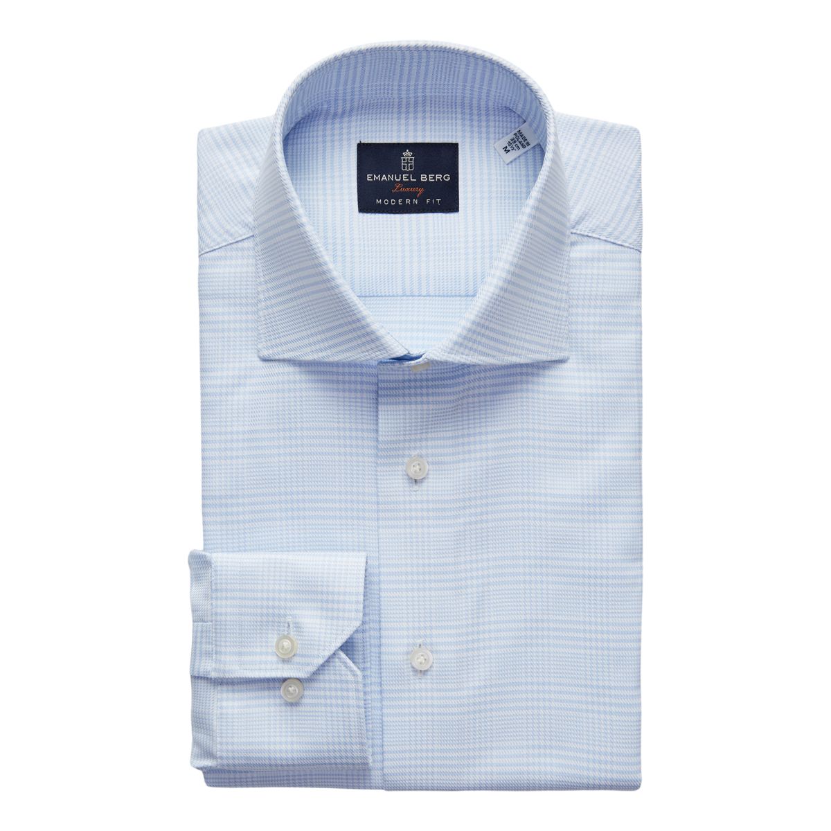 Emanuel Berg Light Blue Check Shirt