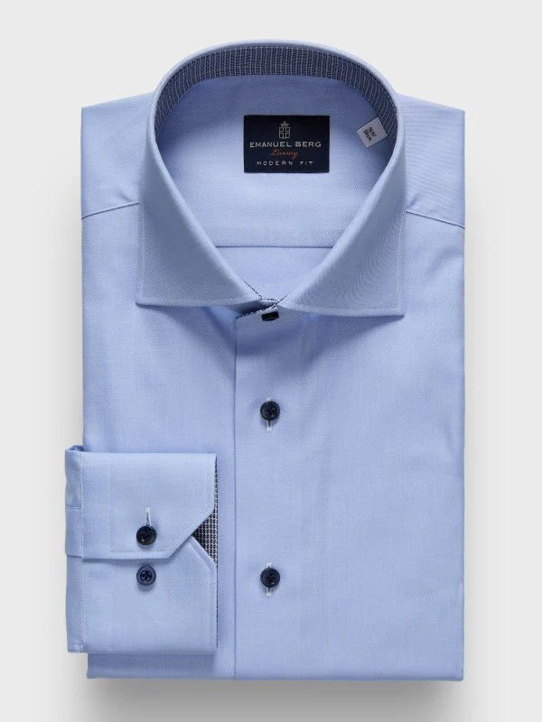 Emanuel Berg Natural Stretch Yoga Twill Dress Shirt