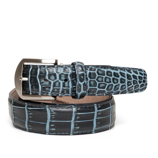 LEN Two-Tone American Alligator Belt