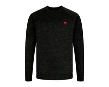 Load image into Gallery viewer, Holderness and Bourne Gamecock Crewneck Pullover: Black with Garnet Circle
