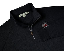 Load image into Gallery viewer, Holderness and Bourne Gamecock 1/4 Zip Pullover: Black with Block C
