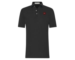 Holderness and Bourne Gamecock Polo: Black with Garnet Circle
