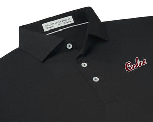 Holderness and Bourne Gamecock Polo: Black with Script