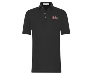 Holderness and Bourne Gamecock Polo: Black with Script