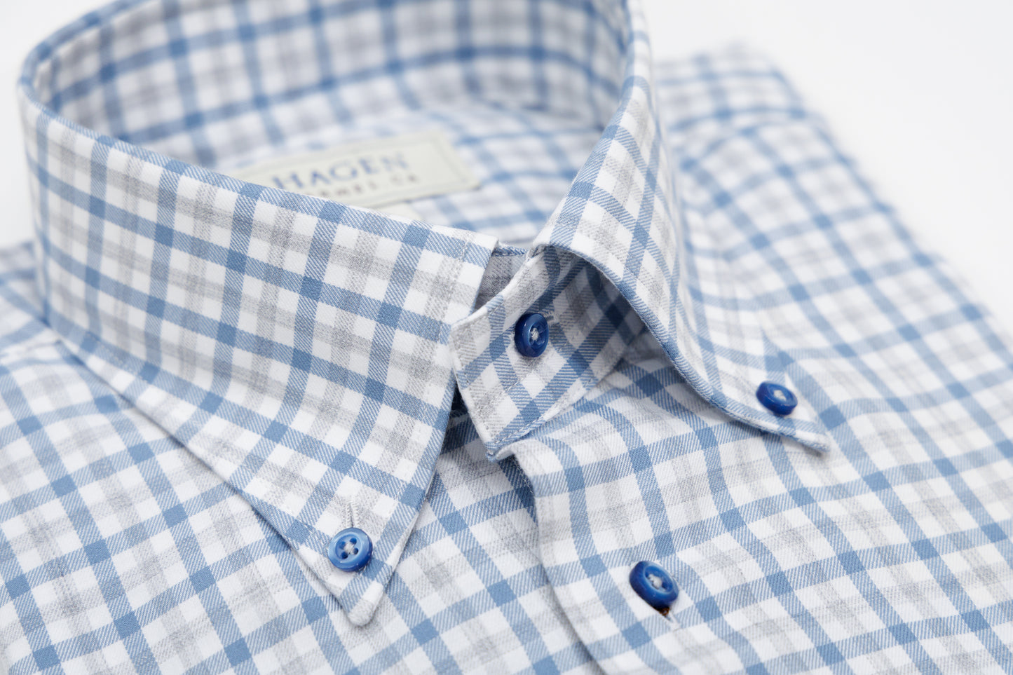 Hagen Blue Graph Seasonal Dress Shirt