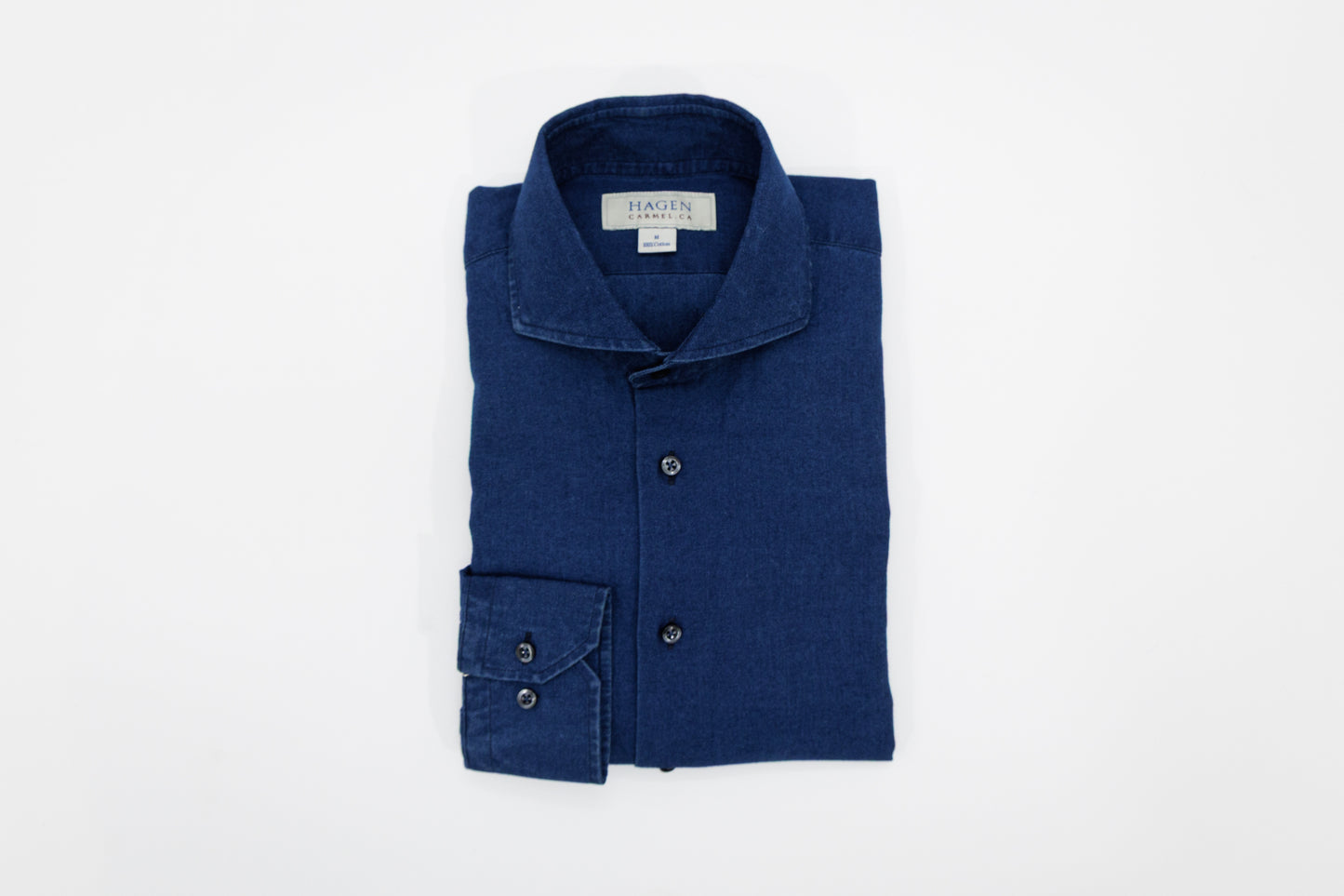 Hagen Rinsed Fine Denim Casual Shirt