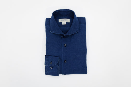 Hagen Rinsed Fine Denim Casual Shirt