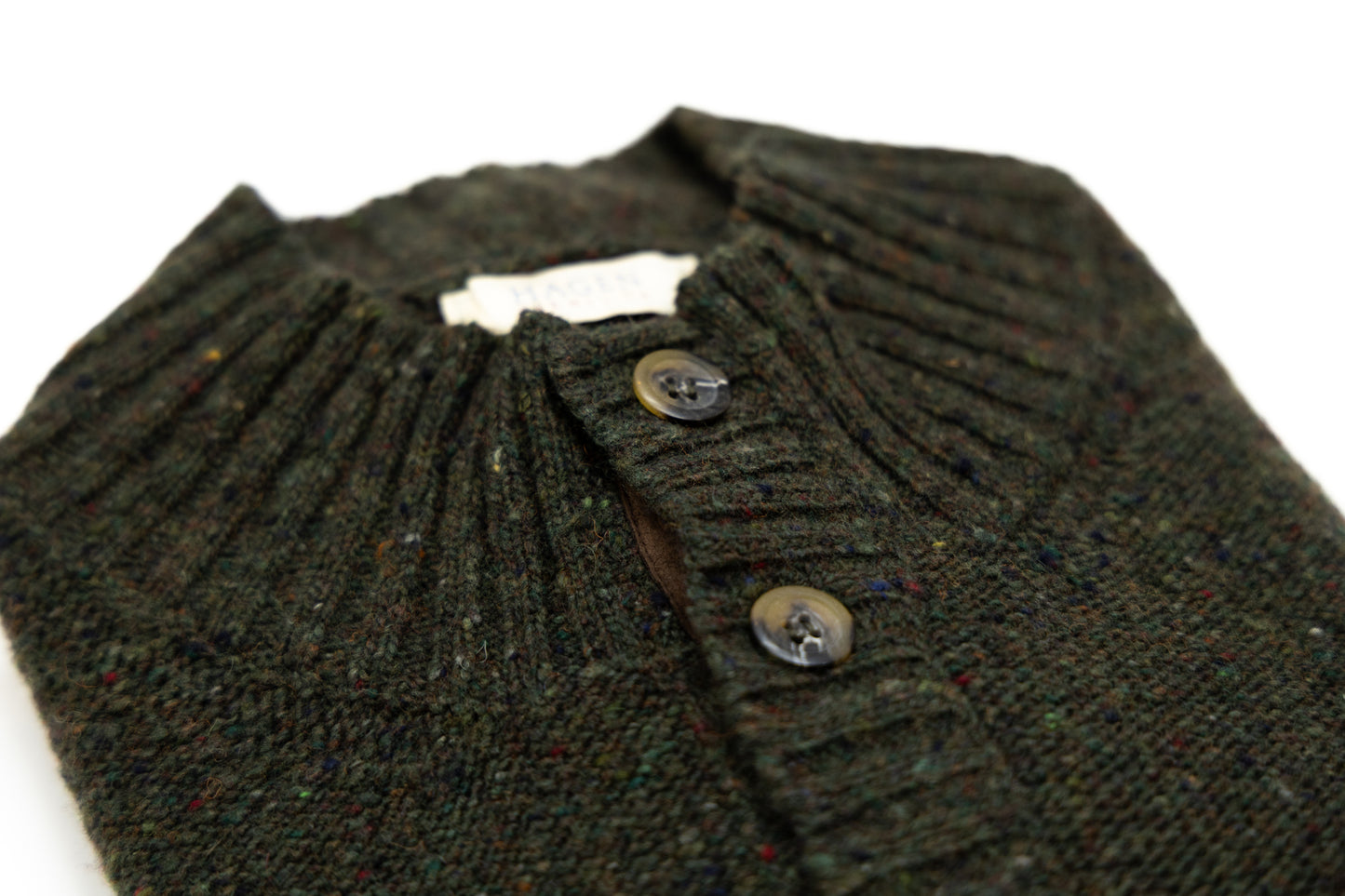 Hagen Purl Stitch Button Mock Sweater