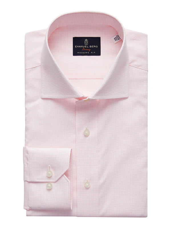 Emanuel Berg Natural Stretch Yoga Twill Premium Luxury Dress Shirt