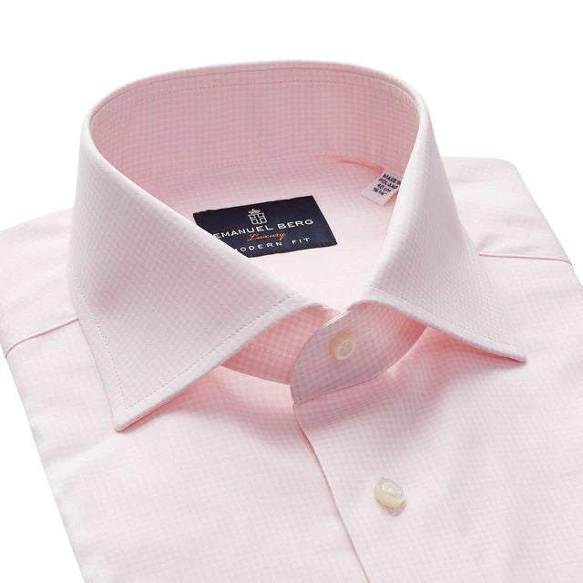 Emanuel Berg Natural Stretch Yoga Twill Premium Luxury Dress Shirt