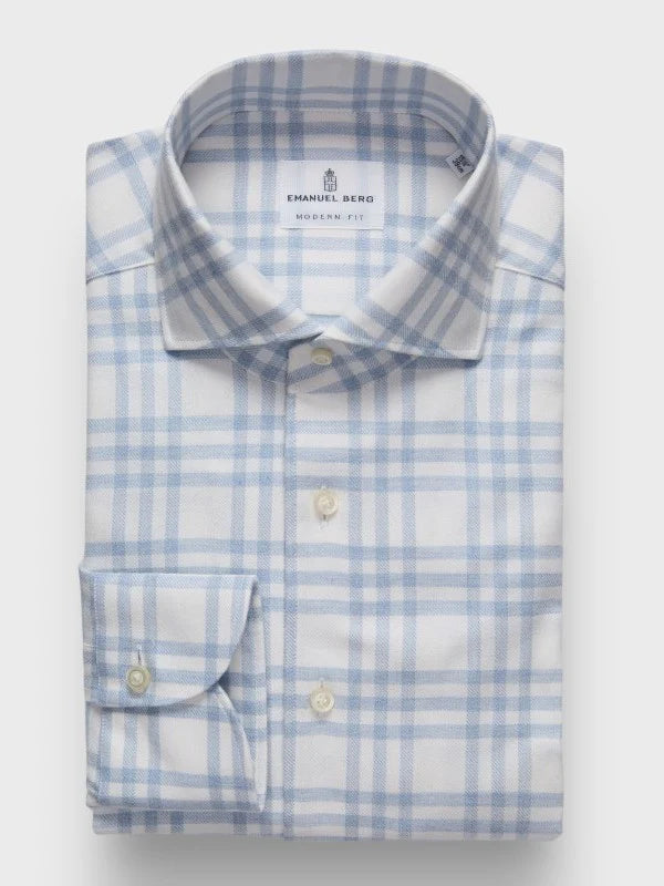 Emanuel Berg Cotton Luxe Flannel Casual Shirt