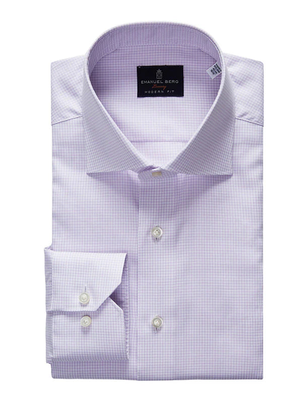 Emanuel Berg Natural Stretch Yoga Twill Premium Luxury Dress Shirt