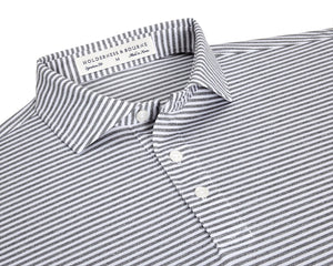 Holderness & Bourne Grey Striped GC Polo Script