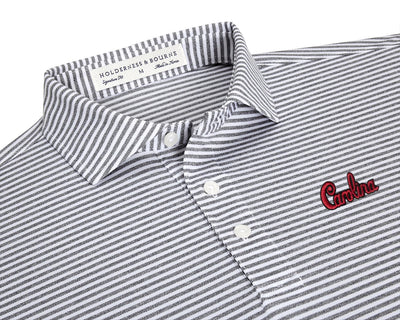 Holderness & Bourne Grey Striped GC Polo Script