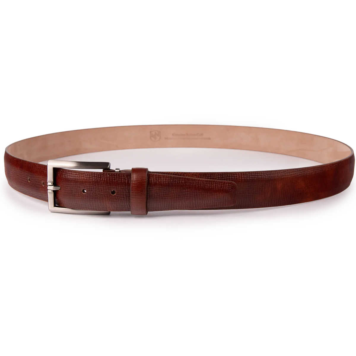 L.E.N. Lifestyle Italian Texured Marbled Calf Belt