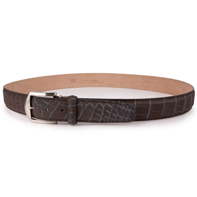 L.E.N. Lifestyle Ultra-Matte Two-Tone American Alligator Belt