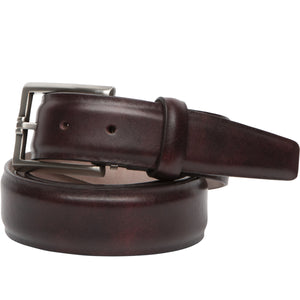 LEN Belt Italian Marbled Calf 35mm Plum STK