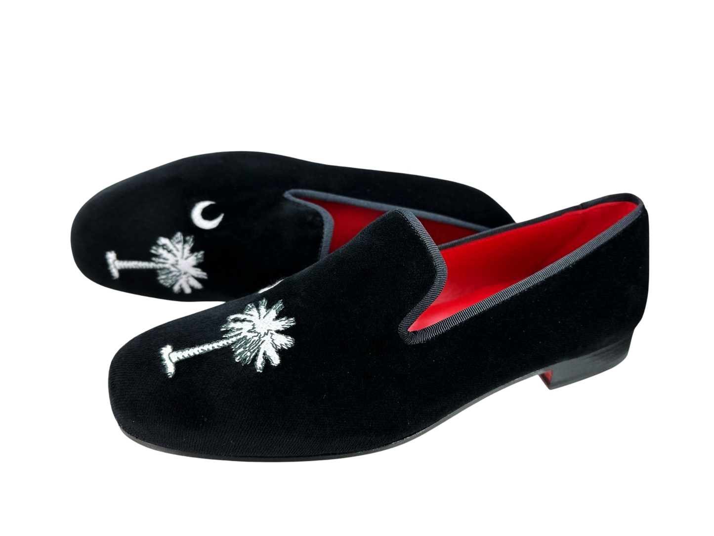 Peter Huber Palmetto Tree Velvet Pump