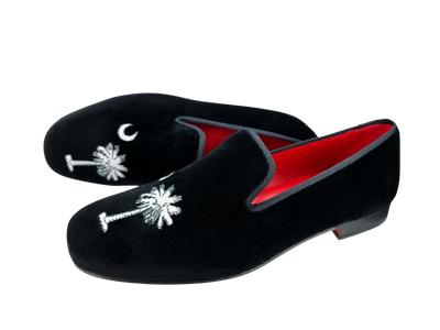Peter Huber Palmetto Tree Velvet Pump