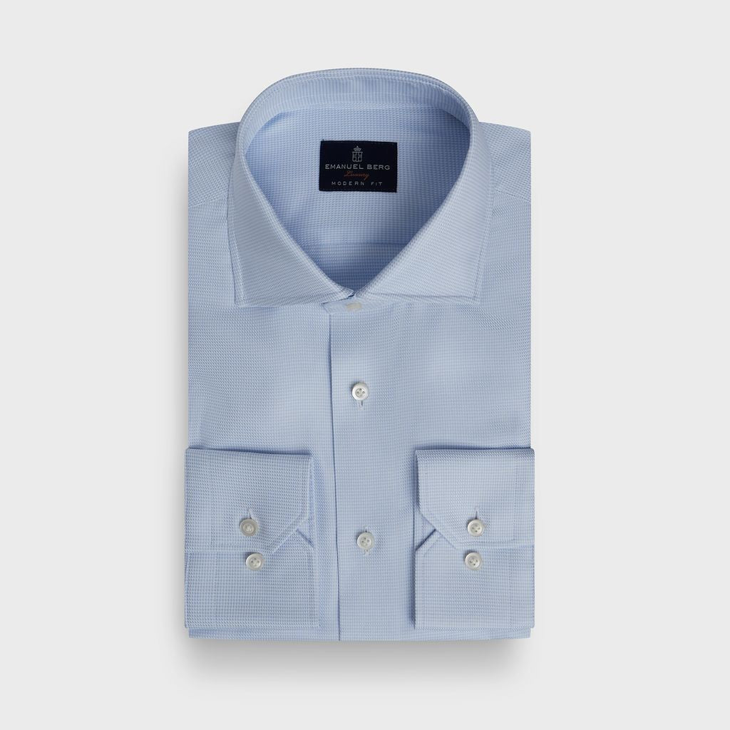 Emanuel Berg Natural Streatch Yoga Twill Premium Luxury Dress Shirt