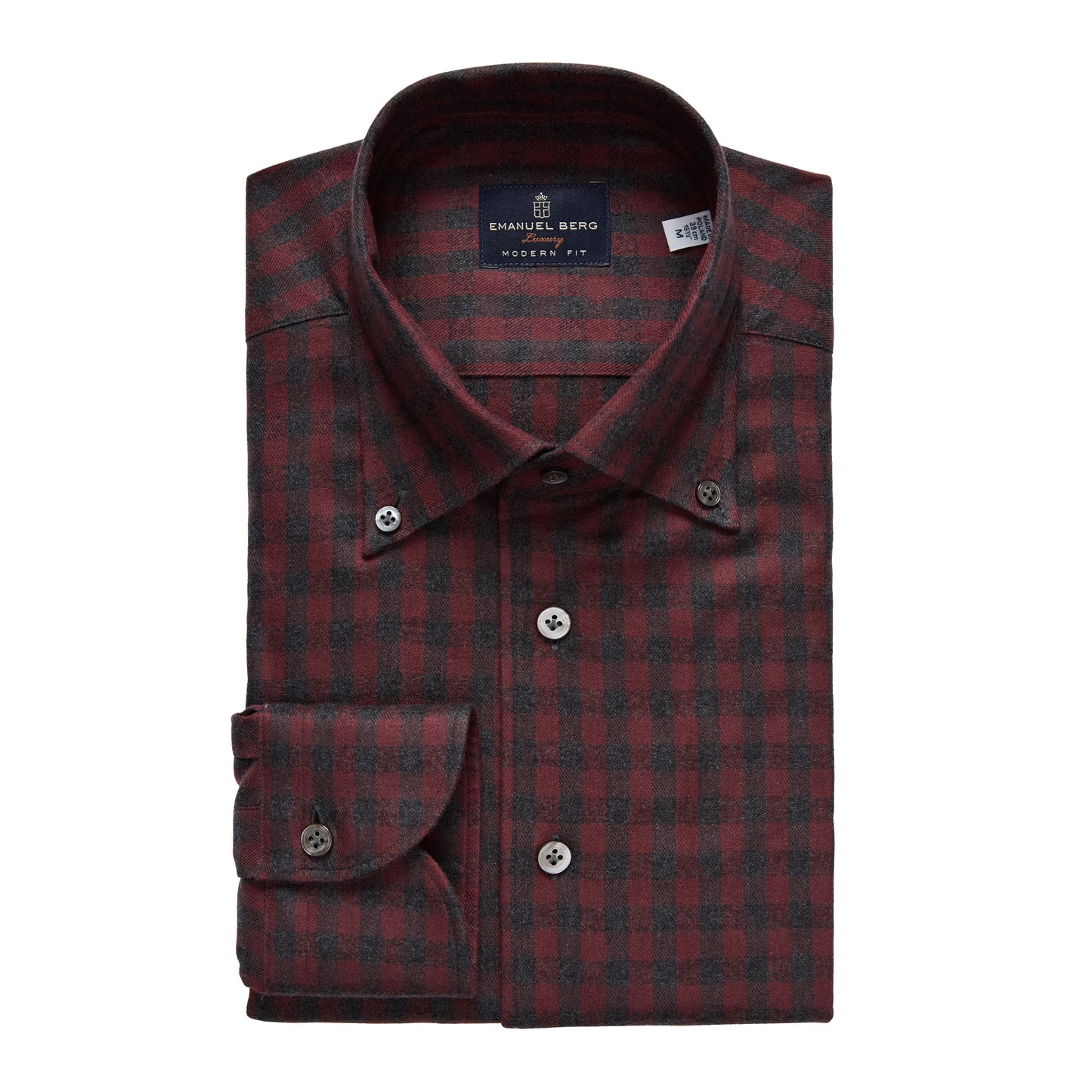 Emanuel Berg Checked Twill Luxury Sport Shirt