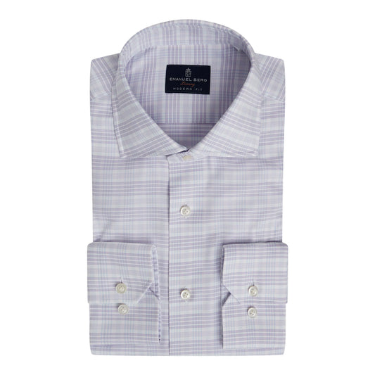 Emanuel Berg Checked Cotton Twill Shirt