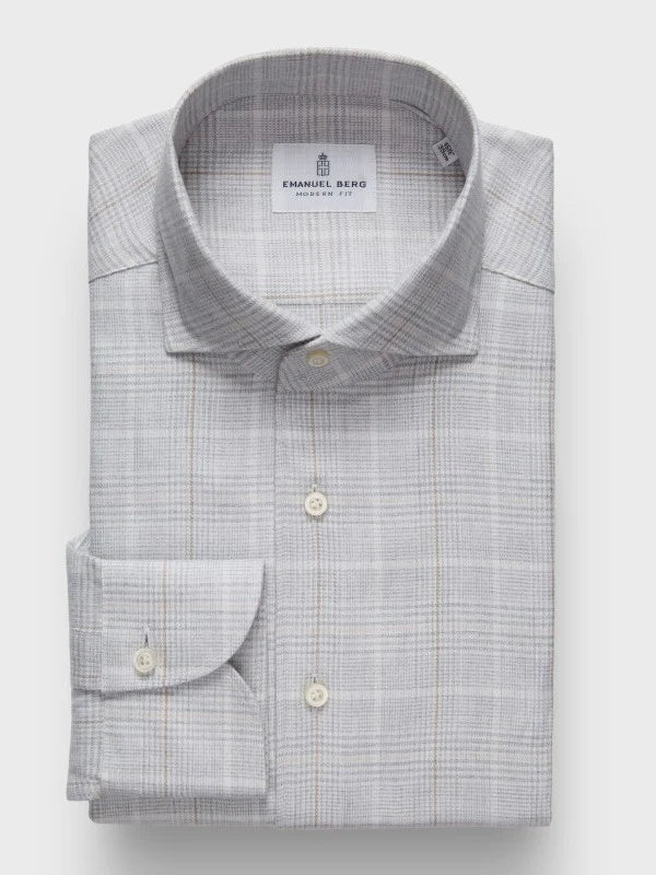 Emanuel Berg Cotton Luxe Flannel Casual Shirt